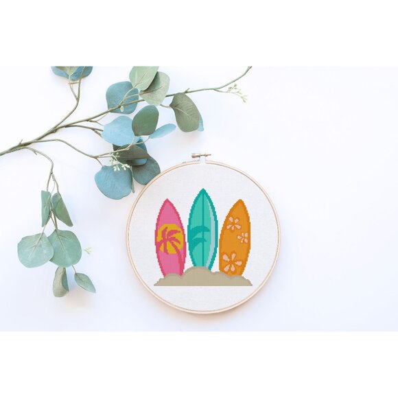 Beach Ocean Summer Funny Humor Sun Counted Cross Stitch Patterns Set of‎ 10 - Picture 11 of 11